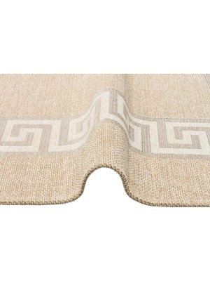 Eko Halı Brooklyn Brk 11 Natural Whıte Hasır Görünümlü Kaymaz Modern Şık Dokuma Kilim