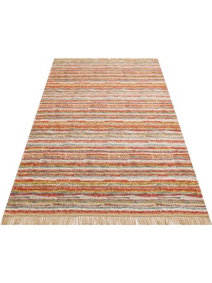 Eko Halı Brooklyn Brk 12 Multy Hasır Görünümlü Kaymaz Modern Şık Dokuma Kilim