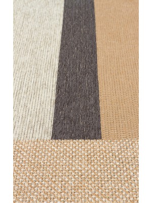 Eko Halı Brooklyn Brk 14 Natural Grey Hasır Görünümlü Kaymaz Modern Şık Dokuma Kilim