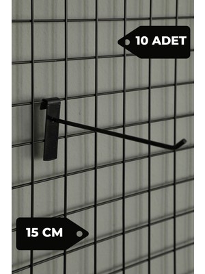 Manken İstanbul 15 cm Siyah Tel Pano Kancası Raf Askısı