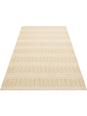 Eko Halı Brooklyn Brk 10 Natural Ivory Hasır Görünümlü Kaymaz Modern Şık Dokuma Kilim