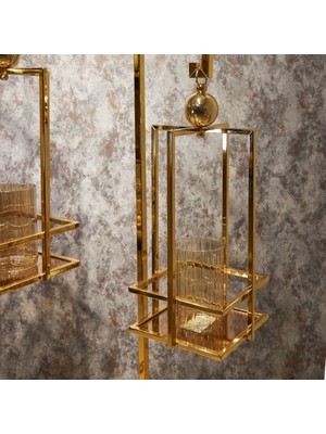 Jaunty Home 2'li Gold Ayaklı Mumluk