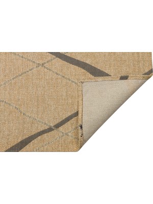 Eko Halı Brooklyn Brk 05 Natural Grey Hasır Görünümlü Kaymaz Modern Şık Dokuma Kilim