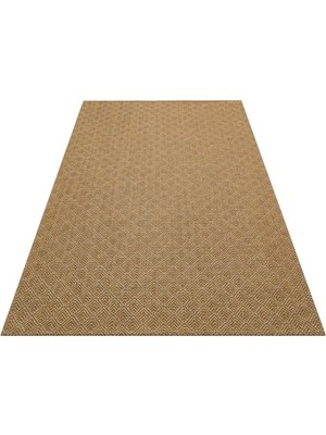 Eko Halı Brooklyn Brk 03 Natural Beıge Hasır Görünümlü Kaymaz Modern Şık Dokuma Kilim