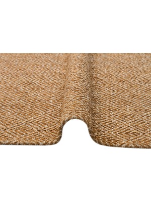 Eko Halı Brooklyn Brk 03 Natural Beıge Hasır Görünümlü Kaymaz Modern Şık Dokuma Kilim