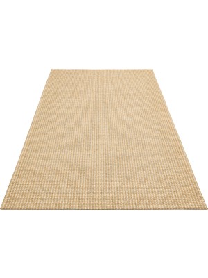 Eko Halı Brooklyn Brk 01 Natural Beıge Hasır Görünümlü Kaymaz Modern Şık Dokuma Kilim