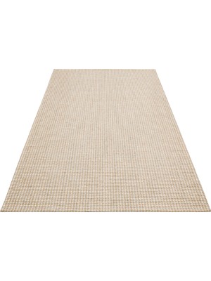 Eko Halı Brooklyn Brk 01 Cream Sılver Hasır Görünümlü Kaymaz Modern Şık Dokuma Kilim