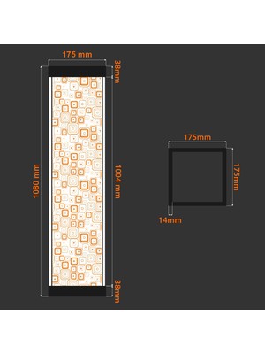 Tlt Panel Dekoratif LED Lambader Retro Desen