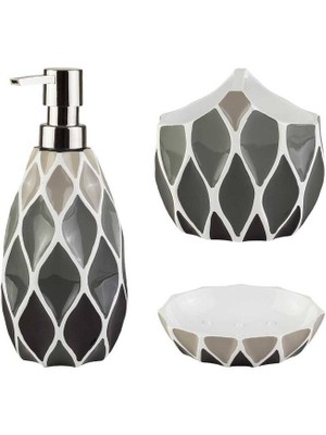 Primanova Henry Gri 3'lü Banyo Seti