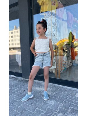 Orca Kids Fashion 8/14 Dantelli Ekru Crop