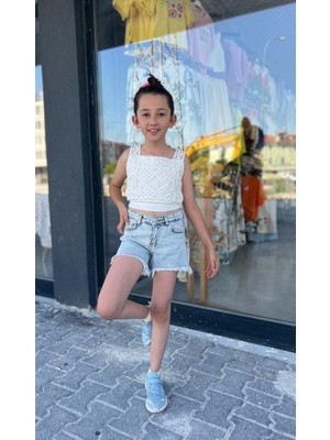 Orca Kids Fashion 8/14 Dantelli Ekru Crop