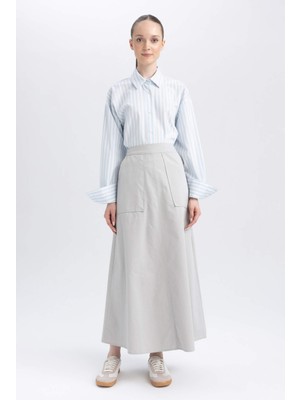 DeFacto A Kesim Gabardin Maxi Etek A9564AX23AU