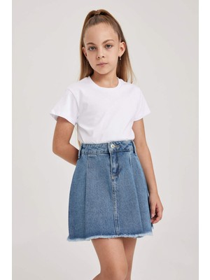 DeFacto Kız Çocuk Regular Fit Kısa Kollu TIŞÖRT B0672A823SM