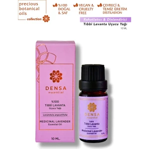Densa Essential %100 Saf & Doğal Tıbbi Lavanta Uçucu Yağı 10 Ml Buhurdanlık Difüzör Aromaterapi Mum Masajı Cilt Saç