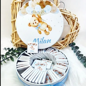 Hayaller Dükkanı Balonlu Ayıcık Yenidoğan Erkek Bebek Çikolatası