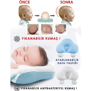 İlin Baby Düz Kafa Yastığı, Bebek Yastığı, Ayarlanabilir Bebek Yastığı, Yeni Doğan Bebek Yastığı,