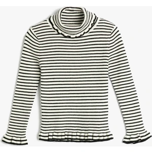 Boğazlı Kazak Kaşkorse Fırfır Detaylı Yumuşak Dokulu