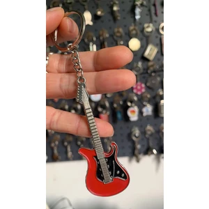 Herşey Nota Gitar Anahtarlık Kırmızı