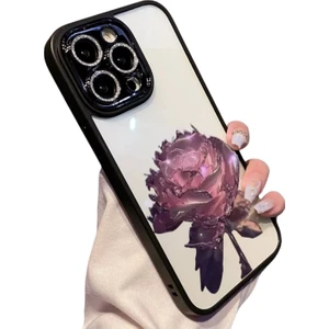 3D Gül Çiçek IPHONE14 Pro Max Şok Emici ve Anti-Şok Apple Cep Telefonu Kılıfı (Yurt Dışından)