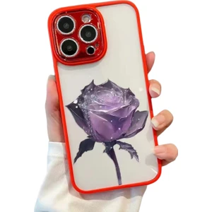 3D Gül Çiçek IPHONE14 Pro Max Şok Emici ve Anti-Şok Apple Cep Telefonu Kılıfı (Yurt Dışından)
