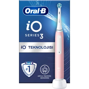 iO 3 Pembe Elektrikli Diş Fırçası, 1 Diş Fırçası Başlığı, Braun Tasarımı