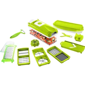 Mujgan (Kırılabilir)Nicer Dicer Plus Doğrayıcı Rende Mutfak Robotu Çok Fonksiyonlu Meyve Sebze Dilimleyici 10 Parça