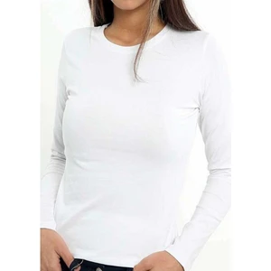 Elit 2203 Bayan Elastan Uzun Kol Beyaz - Xl