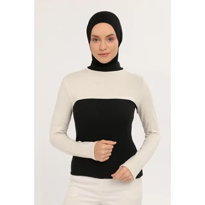 Sıfır Yakalı Boyunluklu Kolluk - Krem