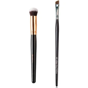 Oval Yapılı Kapatıcı Fırçası 136+NASCITA Pro Açılı Eyeliner Fırçası 265