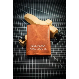 FH Leather Goods Hakiki Deri Araç Ruhsat Kabı Kılıfı (Isim ve Logo Isteğe Göre Yazılır)