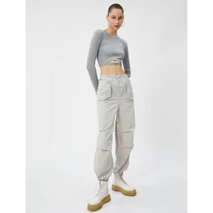 Paraşüt Pantolon Cepli Pamuklu Beli ve Paçaları Lastikli Stoperli