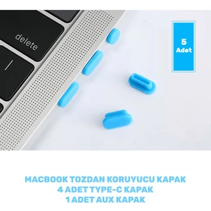 Macbook 13' Pro/air - 15' Pro Giriş Kapatıcı Renkli Kapak