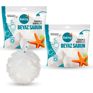 Beyaz Sabunlu Banyo Lifi 2'li