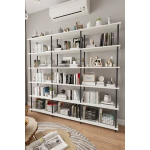 Çevir Kur 200 cm Beyaz Kitaplık
