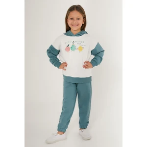 Keep Moving Beyaz Kız Çocuk Eşofman Takımı