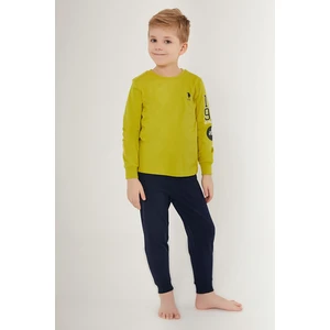 U.S. Polo Assn. Excellent Yeşil Erkek Çocuk Uzun Kol Pijama Takım