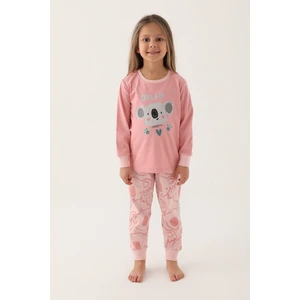 Pembe Kız Çocuk Uzun Kol Pijama Takım