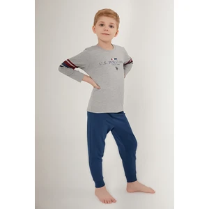 U.S. Polo Assn. Color Mix Gri Erkek Çocuk Uzun Kol Pijama Takım