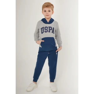 U.S. Polo Assn. Pocket Suit Gri Erkek Çocuk Eşofman Takımı