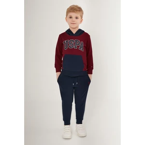U.S. Polo Assn. Pocket Suit Bordo Erkek Çocuk Eşofman Takımı