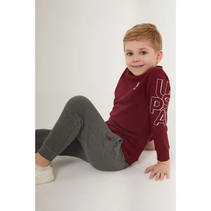 U.S. Polo Assn. Nice To Koyu Kahverengi Erkek Çocuk Eşofman Takımı