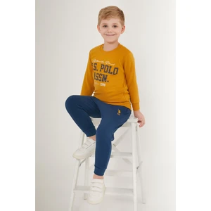 U.S. Polo Assn. Elegant Koyu Sarı Erkek Çocuk Eşofman Takımı