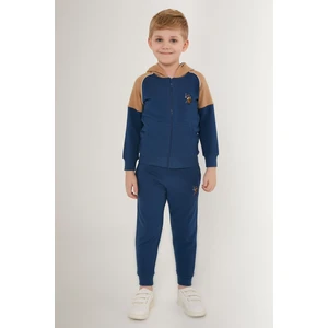 U.S. Polo Assn. Zipper Koyu Mavi Erkek Çocuk Eşofman Takımı