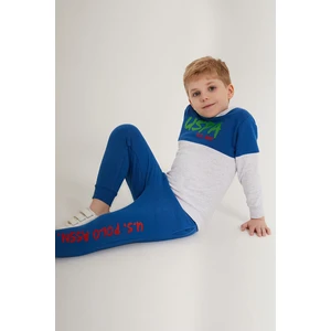 U.S. Polo Assn. Sweet Colors Mavi Erkek Çocuk Eşofman Takımı
