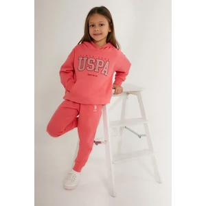 U.S. Polo Assn. Legends Pembe Kız Çocuk Eşofman Takımı