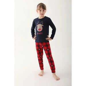 Oh Deer Lacivert Kız Çocuk Uzun Kol Pijama Takım