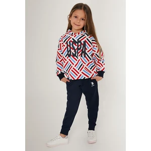 U.S. Polo Assn. Eventful Beyaz Lacivert Kız Çocuk Eşofman Takımı