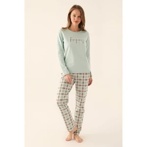 Pierre Cardin Açık Mint Kadın Uzun Kol Pijama Takım