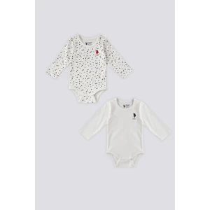 U.S. Polo Assn. Krem Uzun Kol Bebek Body Zıbın