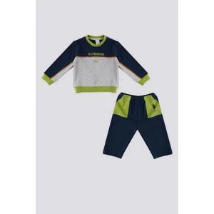 U.S. Polo Assn. Koyu İndigo Cepli Bebek 2'li Takım